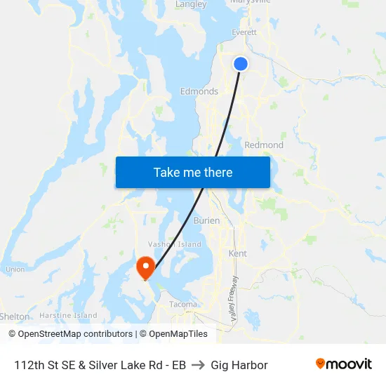 112th St SE & Silver Lake Rd - EB to Gig Harbor map