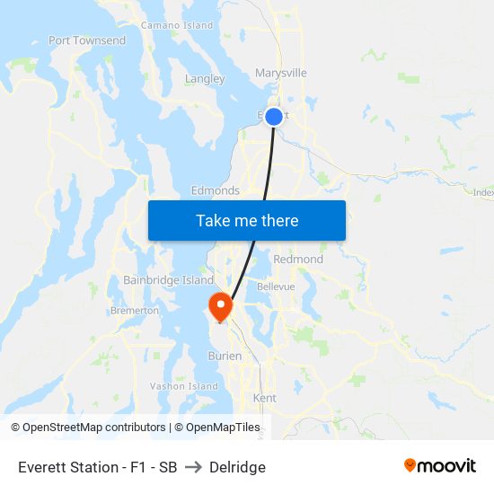 Everett Station - F1 - SB to Delridge map