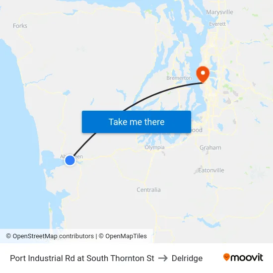 Port Industrial Rd at South Thornton St to Delridge map