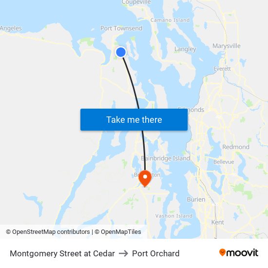 Montgomery Street at Cedar to Port Orchard map