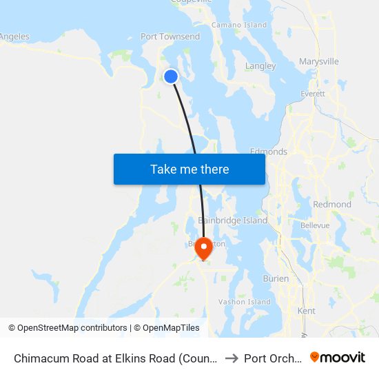 Chimacum Road at Elkins Road (County Jail) to Port Orchard map