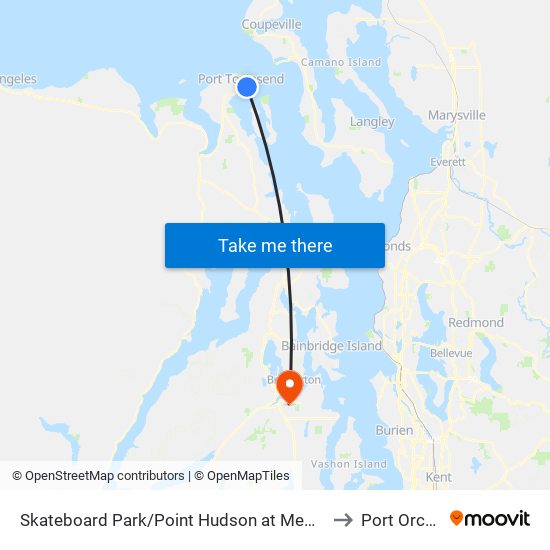 Skateboard Park/Point Hudson at Memorial Field to Port Orchard map