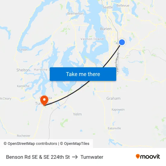 Benson Rd SE & SE 224th St to Tumwater map