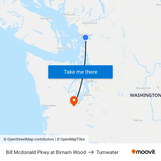 Bill Mcdonald Pkwy at Birnam Wood to Tumwater map