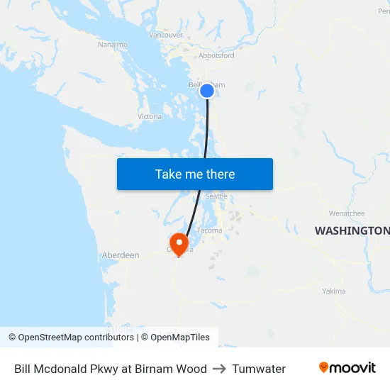 Bill Mcdonald Pkwy at Birnam Wood to Tumwater map