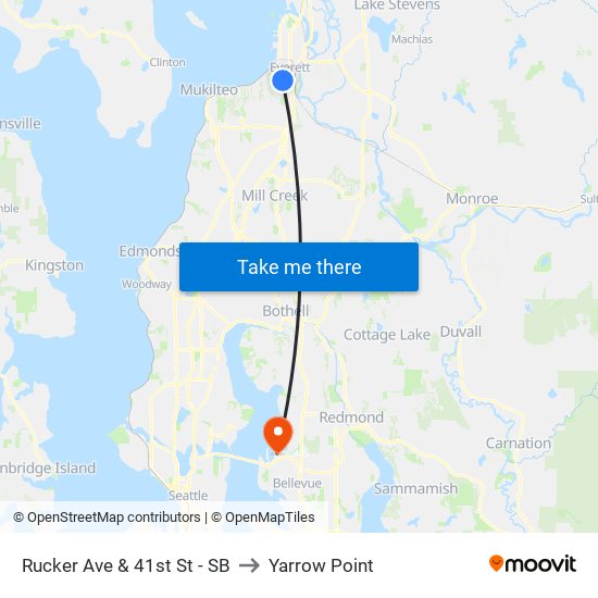 Rucker Ave & 41st St - SB to Yarrow Point map