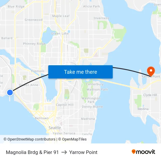 Magnolia Brdg & Pier 91 to Yarrow Point map