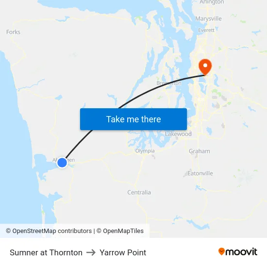 Sumner at Thornton to Yarrow Point map