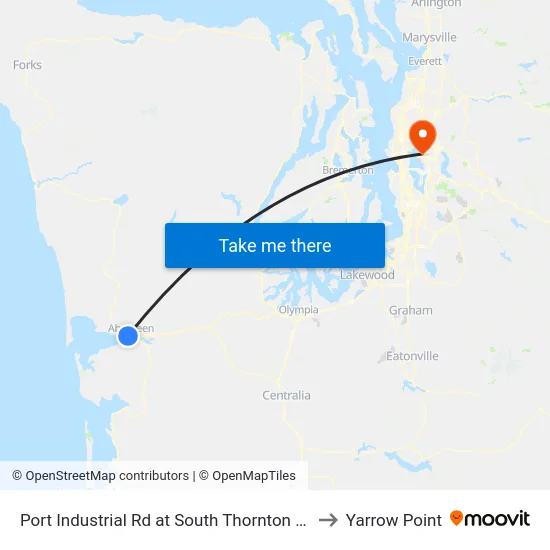Port Industrial Rd at South Thornton St to Yarrow Point map