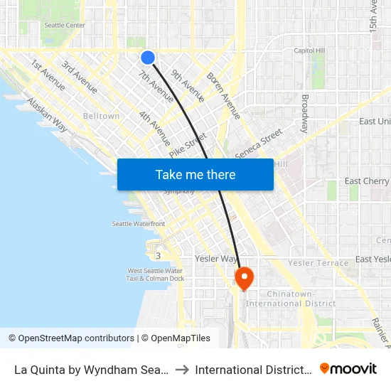 La Quinta by Wyndham Seattle Downtown to International District / Chinatown map