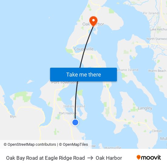 Oak Bay Road at Eagle Ridge Road to Oak Harbor map