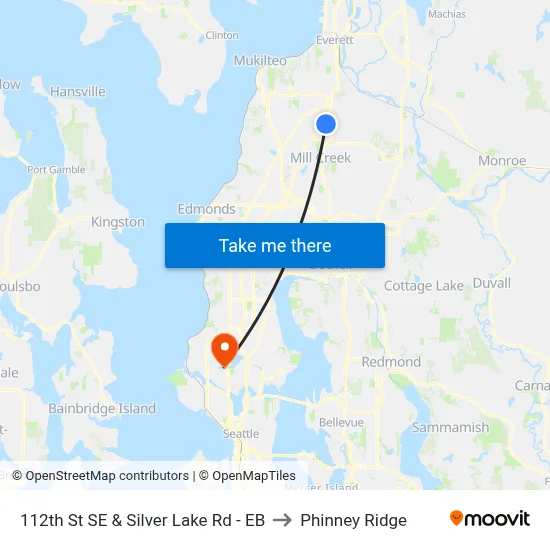 112th St SE & Silver Lake Rd - EB to Phinney Ridge map