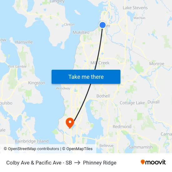 Colby Ave & Pacific Ave - SB to Phinney Ridge map
