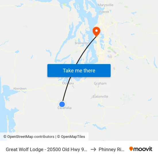 Great Wolf Lodge - 20500 Old Hwy 99 Sw. to Phinney Ridge map