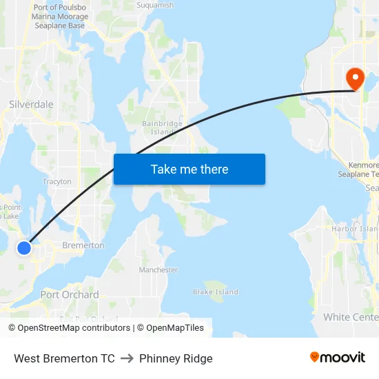 West Bremerton TC to Phinney Ridge map