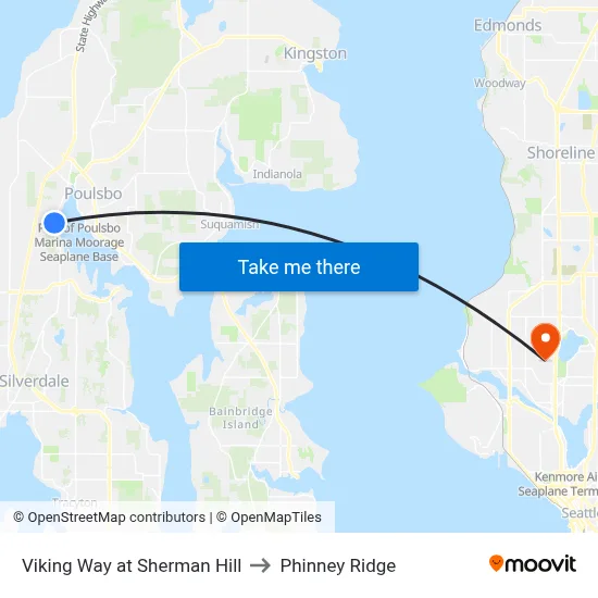 Viking Way at Sherman Hill to Phinney Ridge map