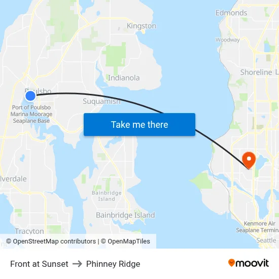 Front at Sunset to Phinney Ridge map