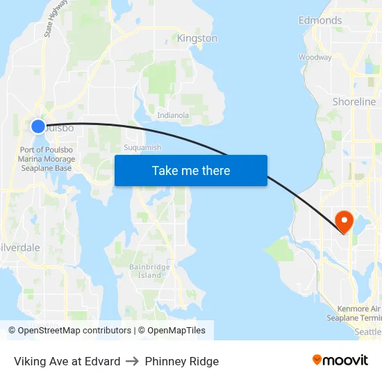 Viking Ave at Edvard to Phinney Ridge map