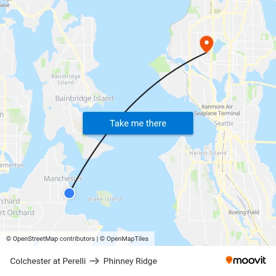 Colchester at Perelli to Phinney Ridge map