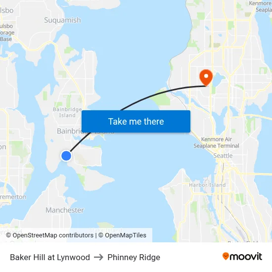 Baker Hill at Lynwood to Phinney Ridge map