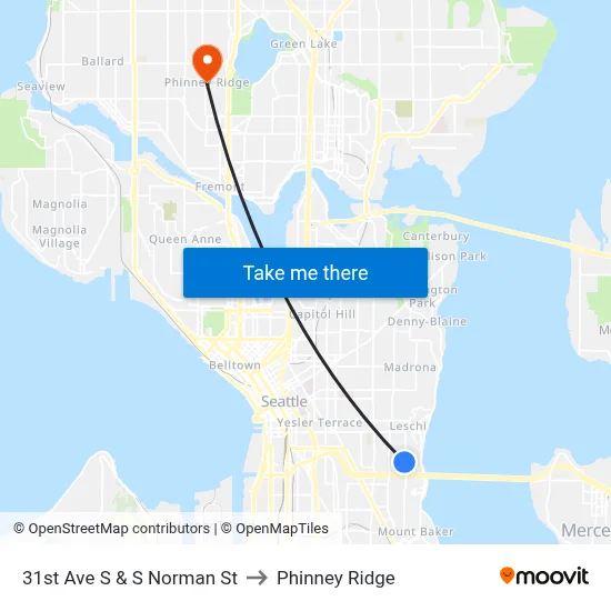 31st Ave S & S Norman St to Phinney Ridge map