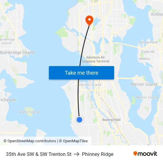 35th Ave SW & SW Trenton St to Phinney Ridge map