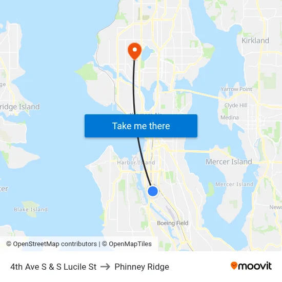 4th Ave S & S Lucile St to Phinney Ridge map