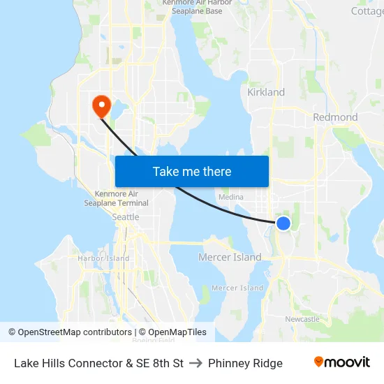 Lake Hills Connector & SE 8th St to Phinney Ridge map