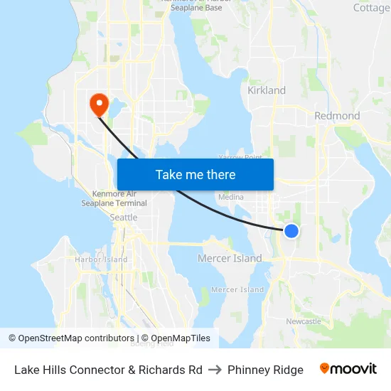 Lake Hills Connector & Richards Rd to Phinney Ridge map