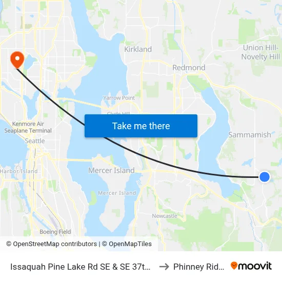 Issaquah Pine Lake Rd SE & SE 37th Pl to Phinney Ridge map