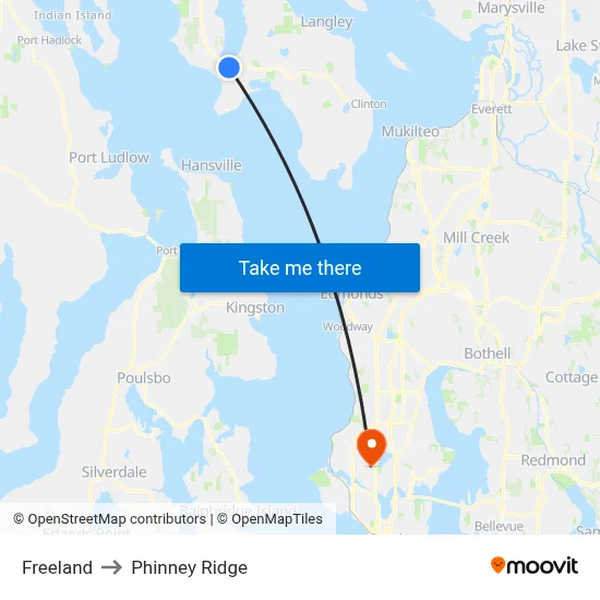 Freeland to Phinney Ridge map