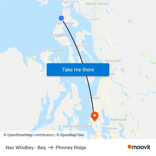 Nas Whidbey - Beq to Phinney Ridge map