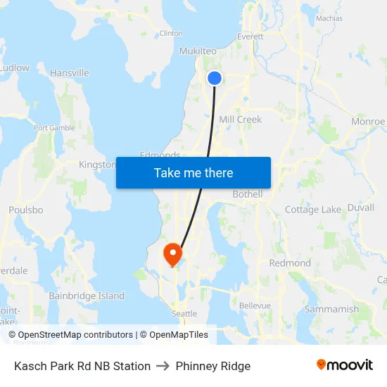 Kasch Park Rd NB Station to Phinney Ridge map