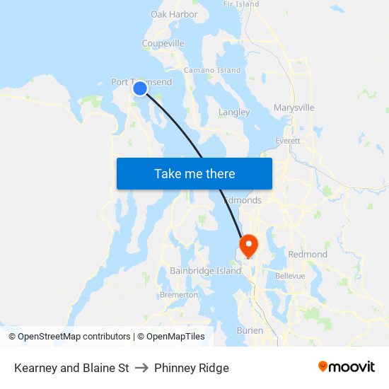 Kearney and Blaine St to Phinney Ridge map