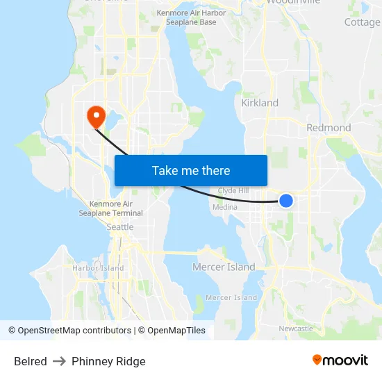 Belred to Phinney Ridge map