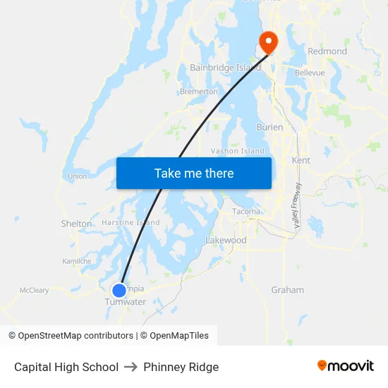 Capital High School to Phinney Ridge map