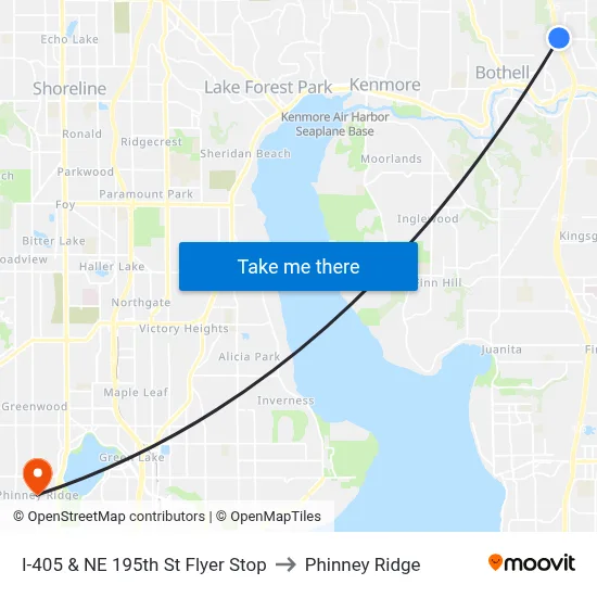 I-405 & NE 195th St Flyer Stop to Phinney Ridge map