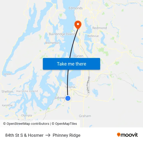 84th St S & Hosmer to Phinney Ridge map