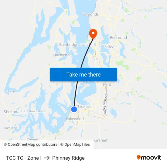 TCC TC - Zone I to Phinney Ridge map