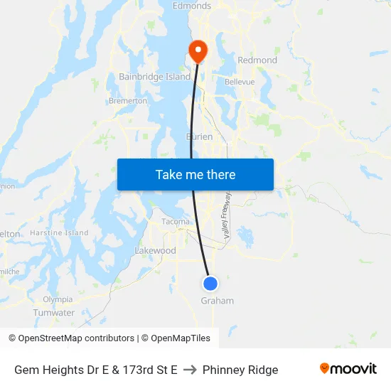 Gem Heights Dr E & 173rd St E to Phinney Ridge map