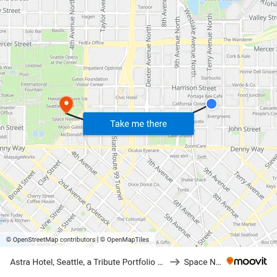 Astra Hotel, Seattle, a Tribute Portfolio Hotel by Marriott to Space Needle map