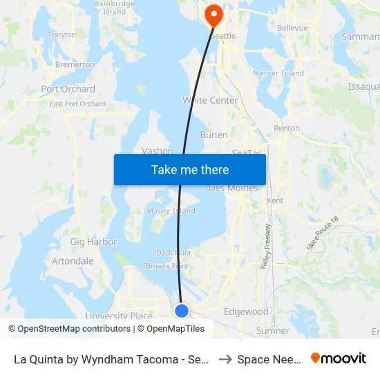 La Quinta by Wyndham Tacoma - Seattle to Space Needle map
