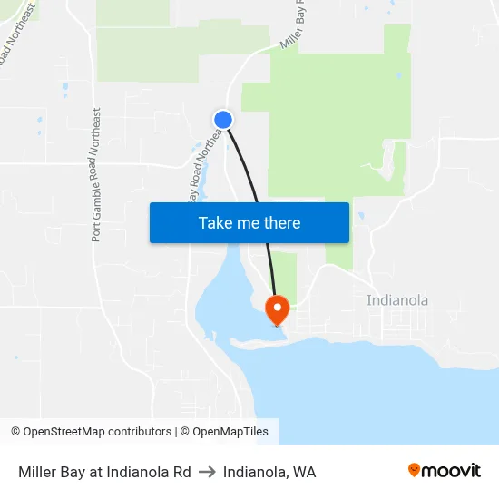 Miller Bay at Indianola Rd to Indianola, WA map