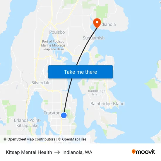 Kitsap Mental Health to Indianola, WA map