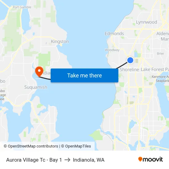 Aurora Village Tc - Bay 1 to Indianola, WA map