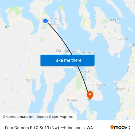 Four Corners Rd & Sr 19 (Nw) to Indianola, WA map