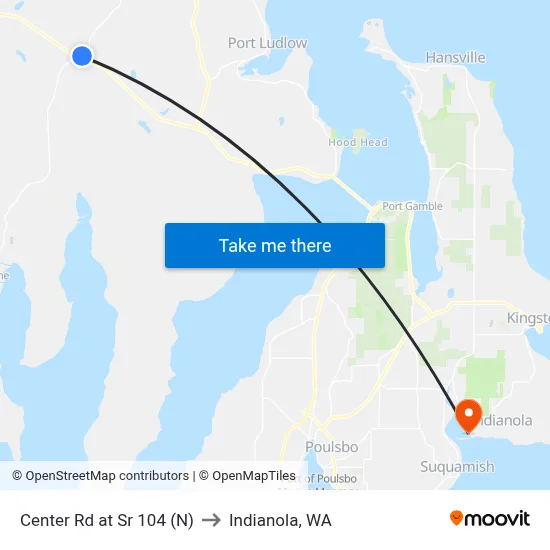 Center Rd at Sr 104 (N) to Indianola, WA map