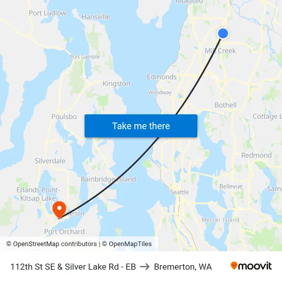 112th St SE & Silver Lake Rd - EB to Bremerton, WA map
