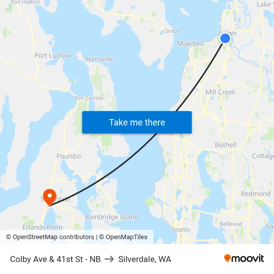 Colby Ave & 41st St - NB to Silverdale, WA map