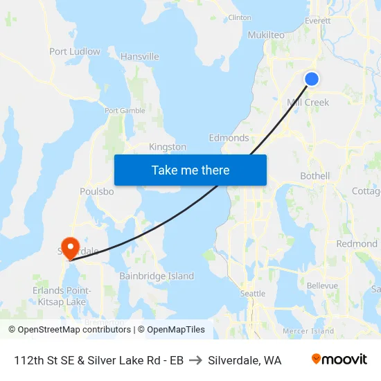 112th St SE & Silver Lake Rd - EB to Silverdale, WA map